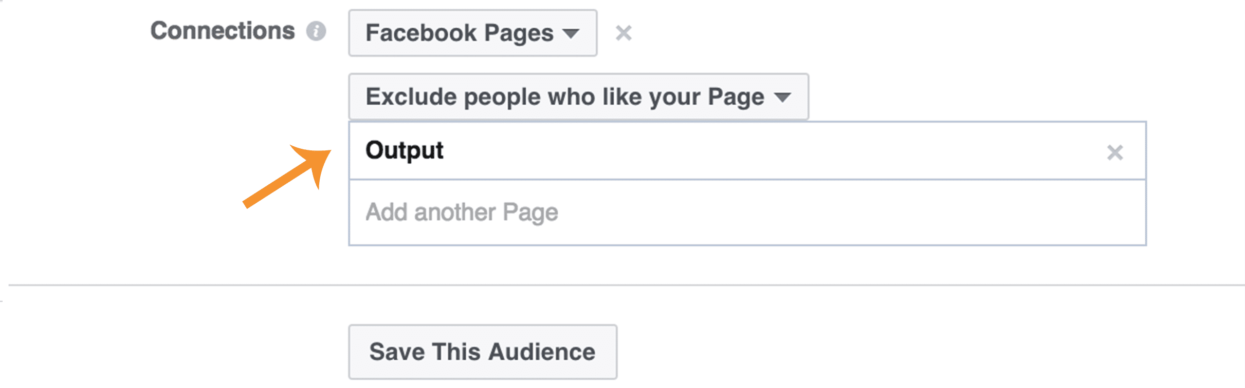 Choosing the audience for your Facebook ad