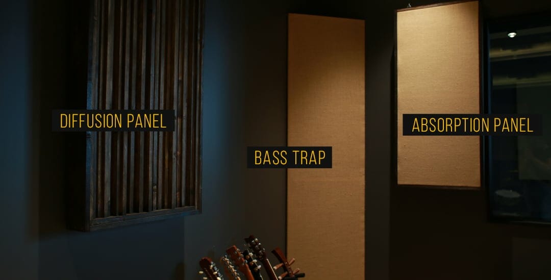 Bass Traps Diffusers for absorbing and diffusing low frequency sound and  bass