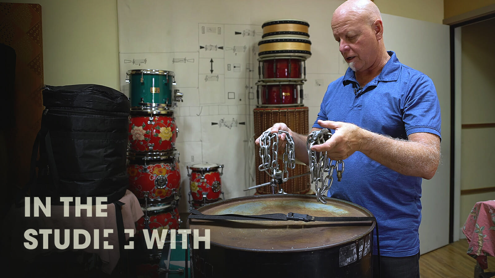 Touring the studio of M.B. Gordy, the famous percussionist behind Hollywood movie scores