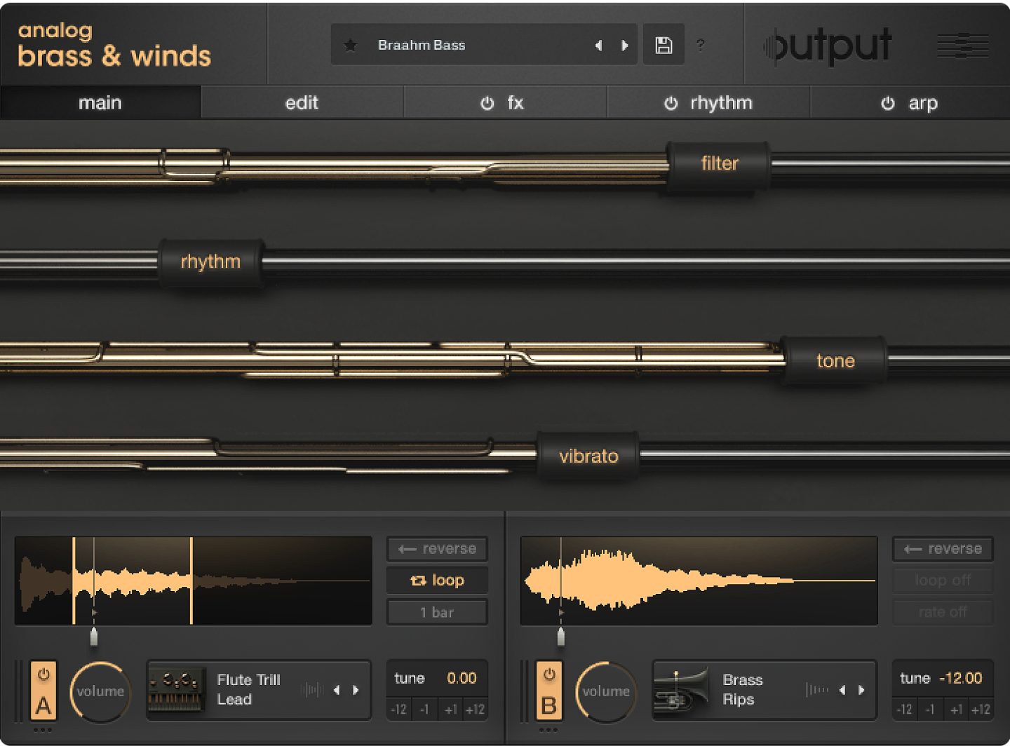 output analog strings kontakt library